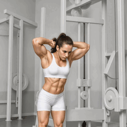 Standing Cable Rope Overhead Triceps Extension