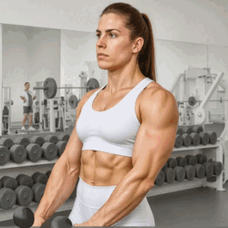 Standing Biceps Cable Curl with Rope